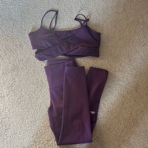 ALO Yoga Deep Purple Activewear Set